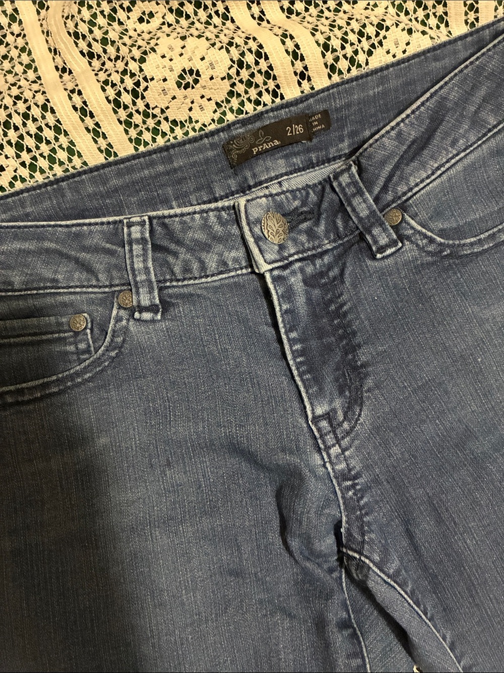 Women’s Prana Blue Skinny Jeans - Picture 2 of 4